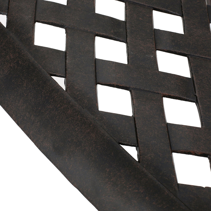 Patio Cast Aluminum Outdoor Dining Chairs (Set of 2) - Bronze