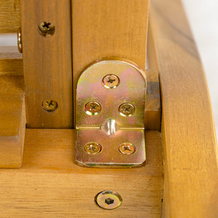 Outdoor 3 Pieces Dining Set, Round Bistro Set - Teak