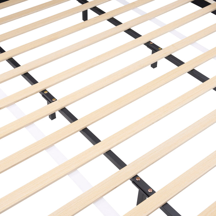 Upholstered Simple Modern Bedroom Bed With Curved Headboard