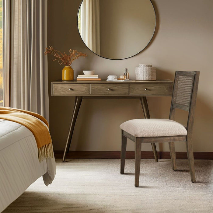 Modern Armless Dining Chair With Cane Back (Set of 2)