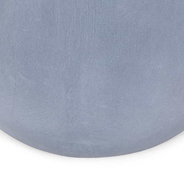 Outdoor Concrete End Table - Light Blue