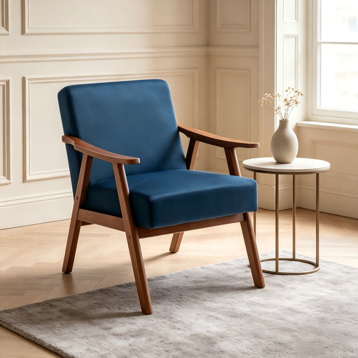 Accent Chair, Classic Mid Century Modern For Extra Seating