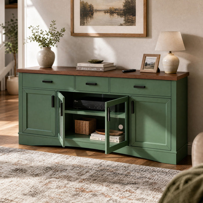 Modern TV Console & Adjustable Shelves