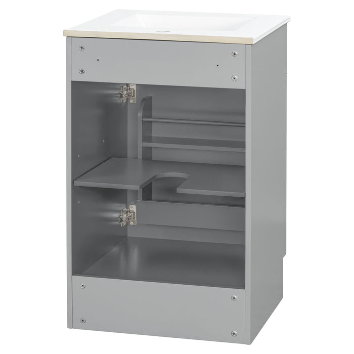 Bathroom Vanity With Sink, Cabinet With Adjustable Shelf