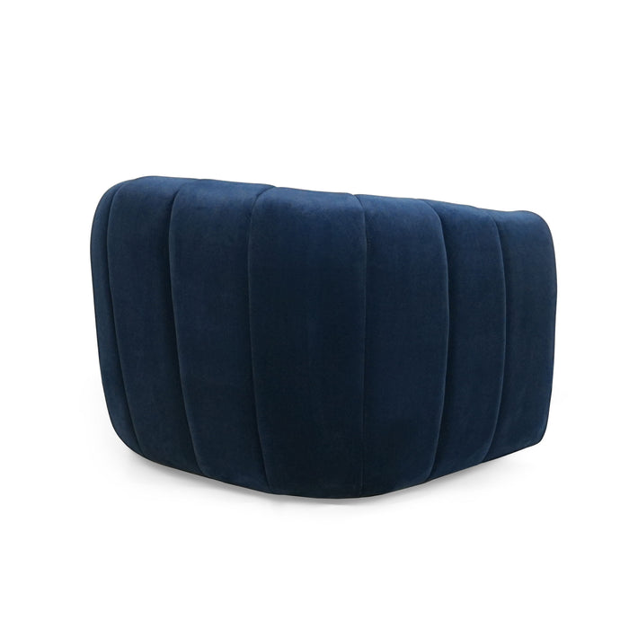 Serenizia - Upholstered Swivel Chair With Channel Tufted