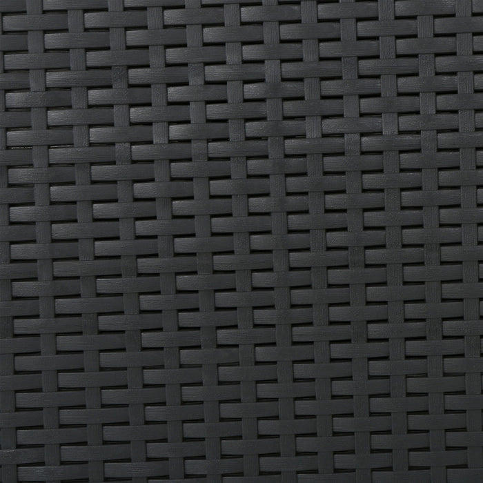 Outdoor Faux Wicker Rattan Style Chat Set With Water Resistant Cushions, 5 Pieces Set - Charcoal / Light Gray