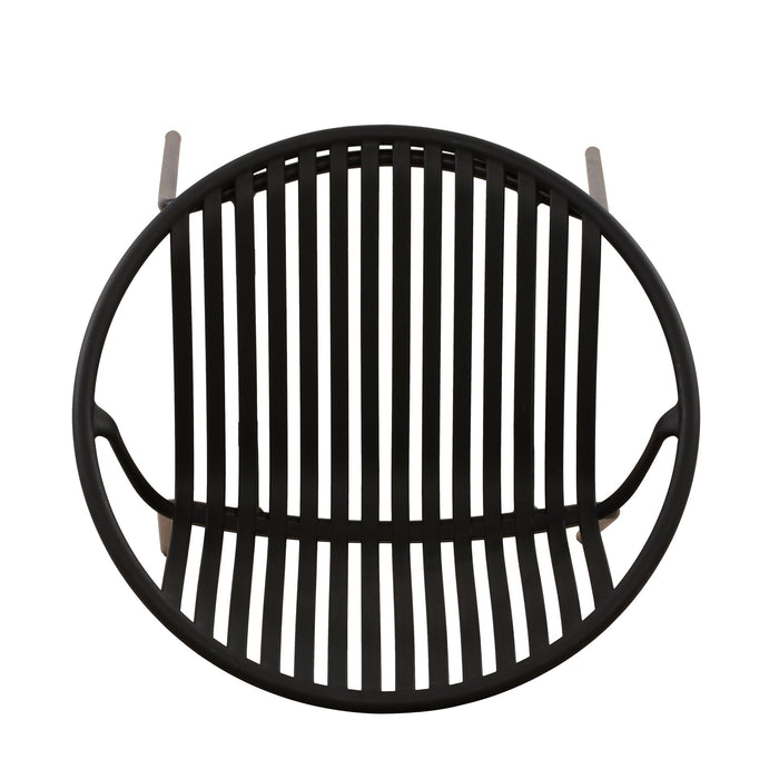 Stackable Outdoor Chairs With Breathable Plastic Backrest (Set of 2)