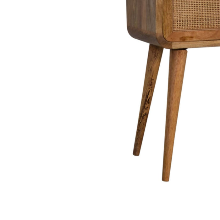 Mini Woven Nightstand - Oak