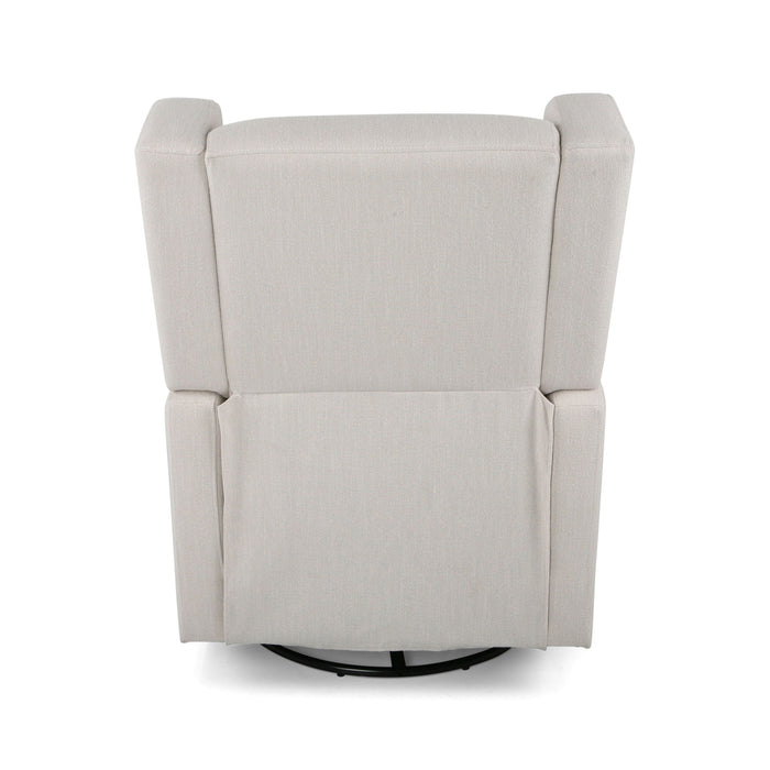 Landau Contemporary Fabric Upholstered Swivel Recliner