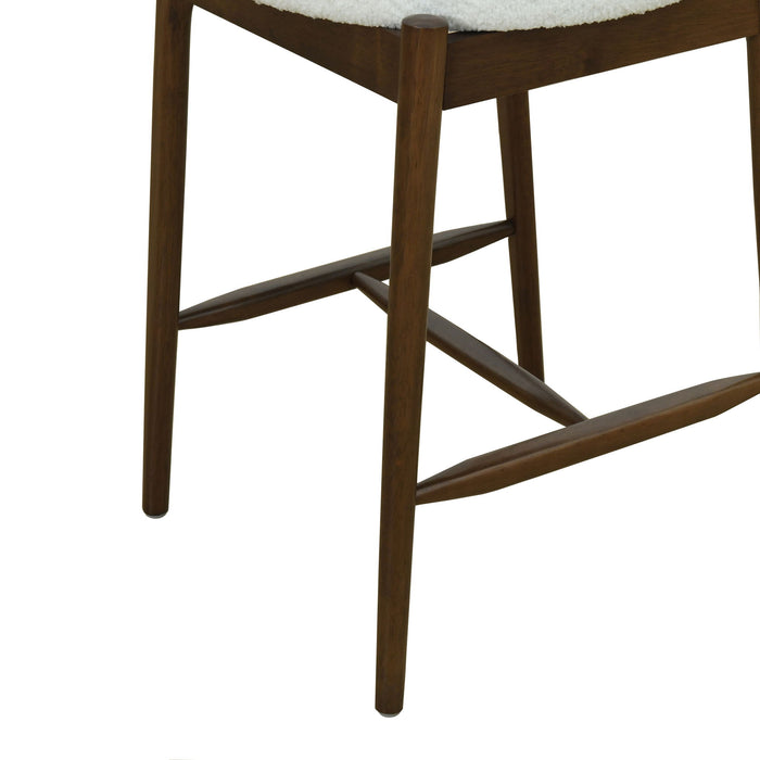 Mid Century Modern Counter Stools, Fabric Upholstered Chairs