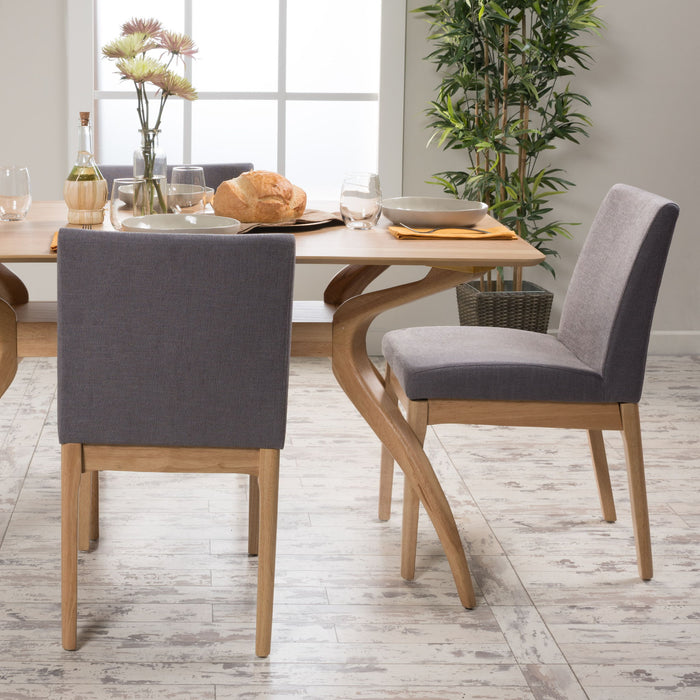 Contemporary Dining Chair SetWith Upholstered Fabric