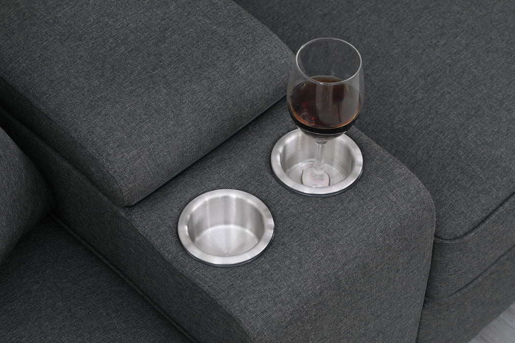 Tina - 8 Piece Upholstered Sectional With Ottoman