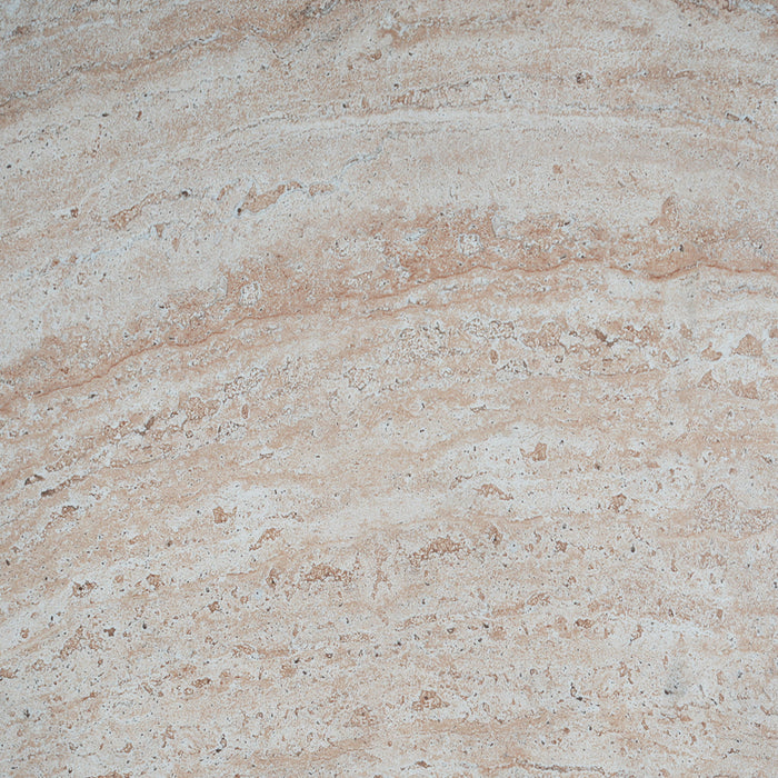 Elegant Indoor / Outdoor Lightweight Concrete Side Table With Travertine - Beige