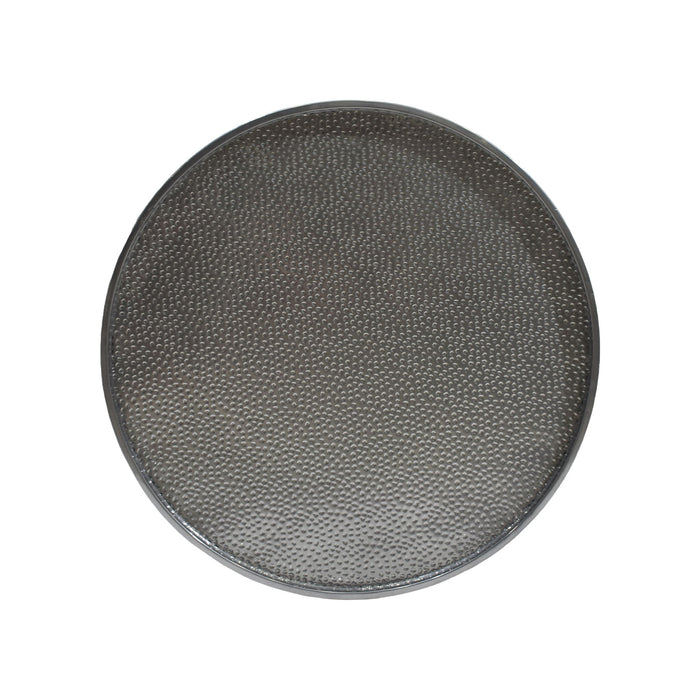 Braeburn - Handcrafted Round Coffee Table Hammered Surface