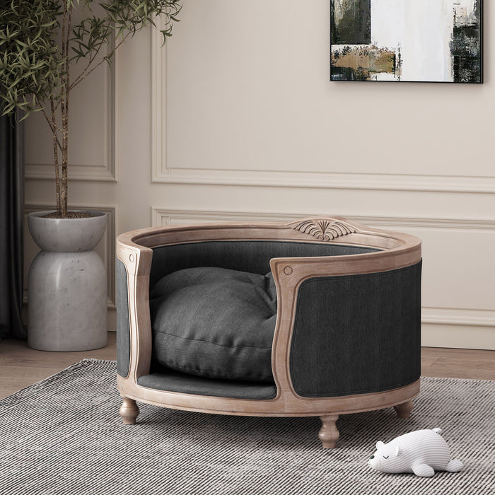 Upholstered Pet Bed, Fabric Dog Bed