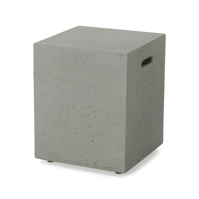 Modern Tank Holder Side Table With Smooth Concrete Surface