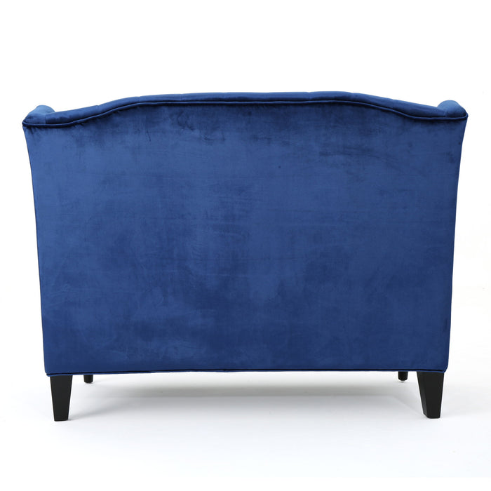 Nurturing - Upholstered Loveseat With Wing Back And Diamond Tufting