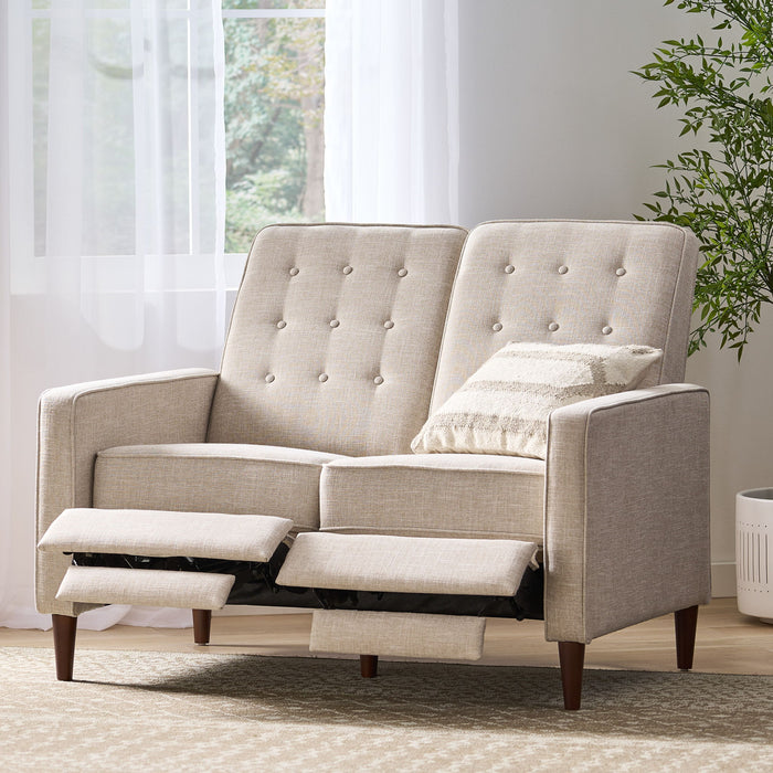 Manville - Contemporary Tufted Loveseat Pushback Recliner
