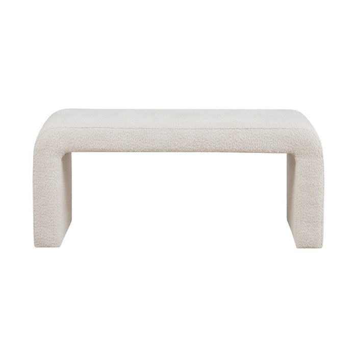 Modern Contemporary Boucle Waterfall Bench