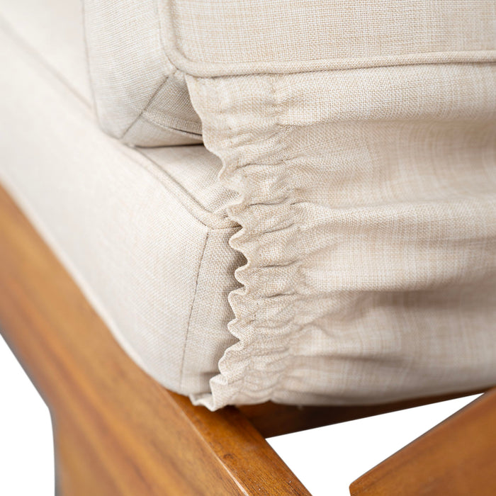 Outdoor Patio Daybed Sofa, 3 Seat Sofa With Foldable Arm 4 Back Pillows