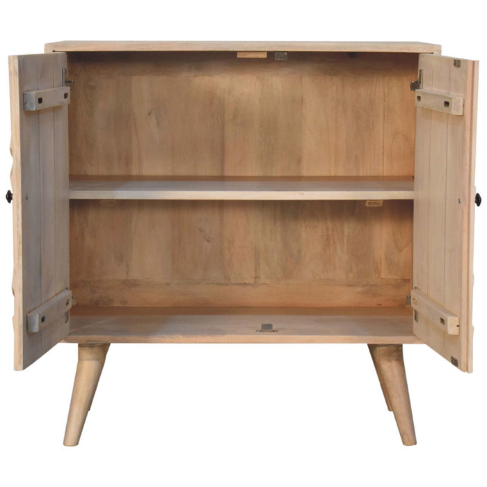 Hourglass Carved Cabinet - Marble