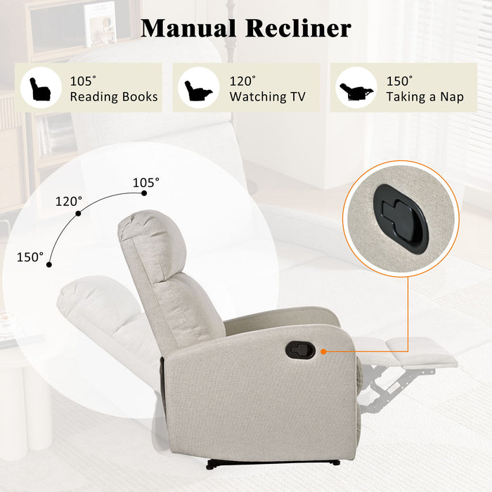 Modern Recliner Manual, Home Theater Chair With Adjustable Backrest