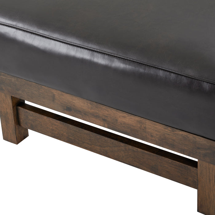Modern Upholstered Cocktail Ottoman Bench With Cushion Top