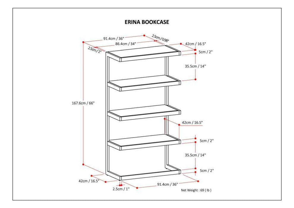 Erina - Handcrafted Bookcase