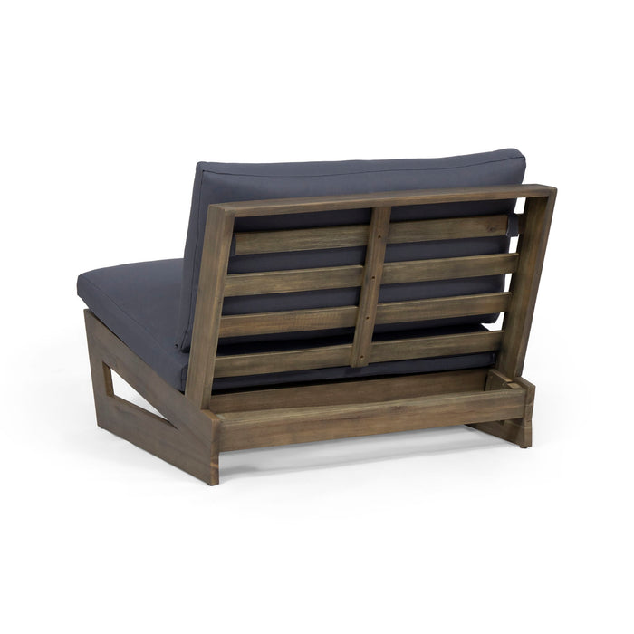 Acacia Wood Outdoor Club Chair With Cushions