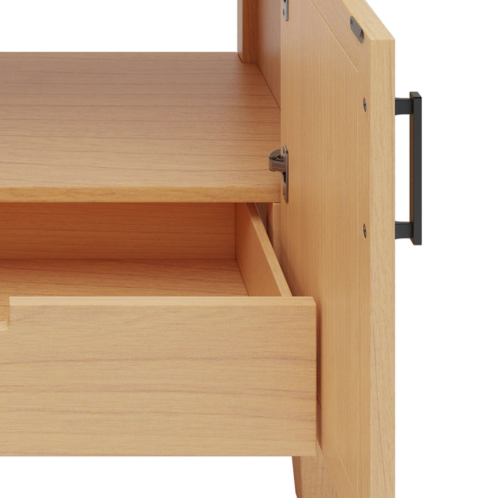 Bathroom Vanity With Ceramic Sink, Modern Free Standing Cabinet With Soft Close Drawers