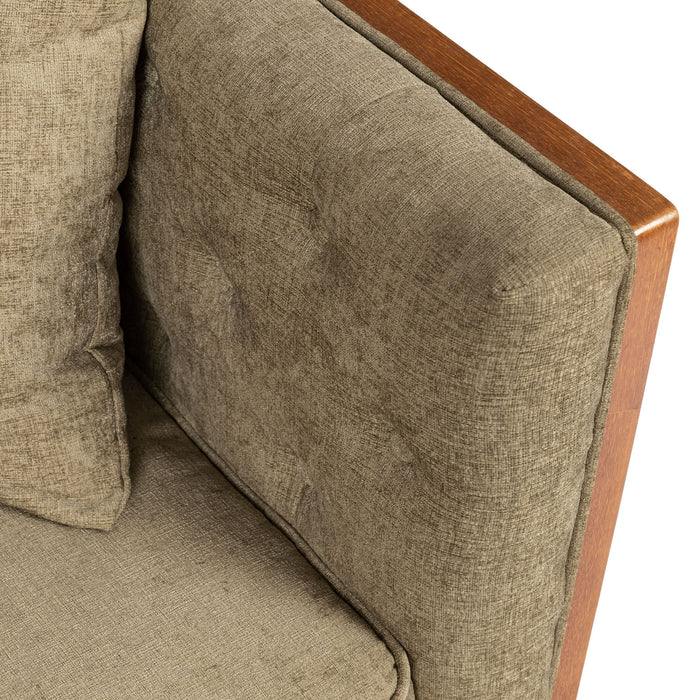 Retro Modern Loveseat With Button Tufted Upholstery