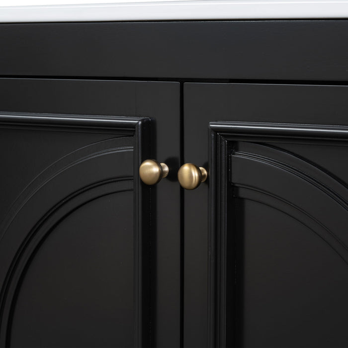 Bathroom Vanity With Sink With 2 Doors And Adjustable Shelf