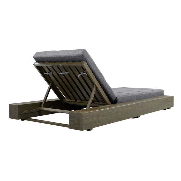 Outdoor Chaise Lounges With Water-Resistant Cushions, Adjustable Backrest