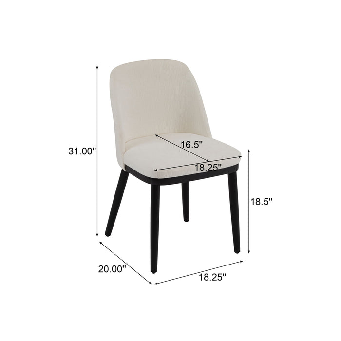 Modern Dining Chair With Curved Backrest