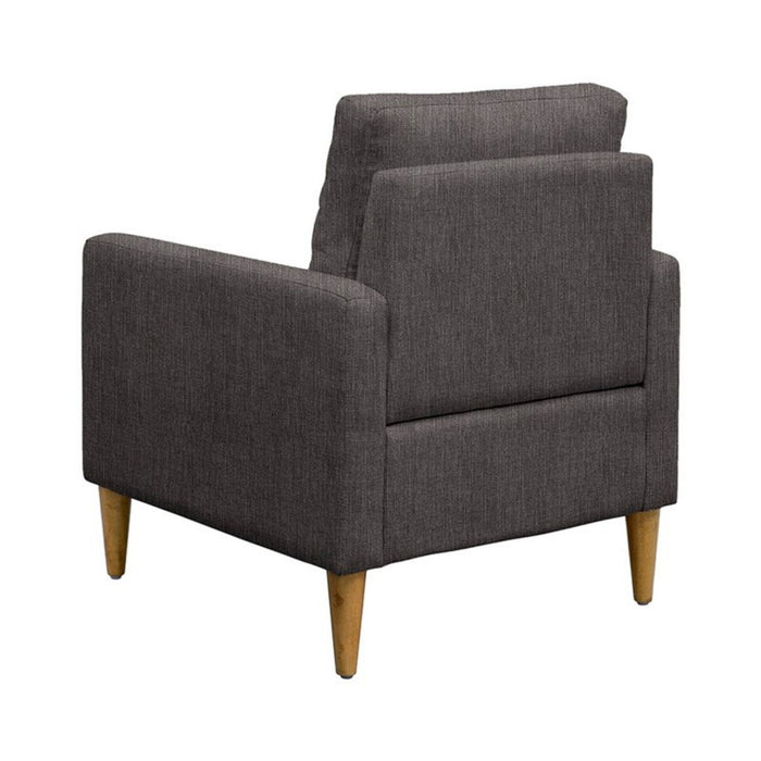 Tufted Back Accent Chair With Track Arm Silhouette - Gray