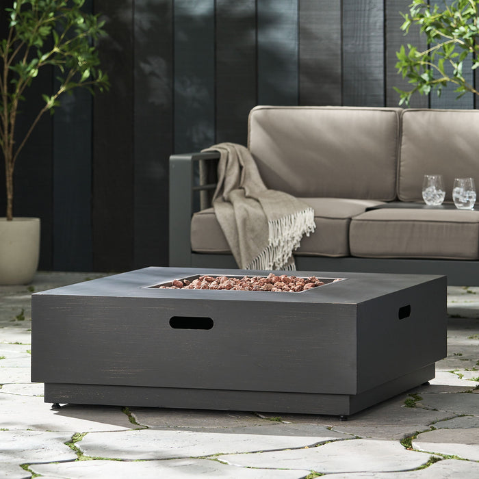 Modern Square Fire Pit With 50,000 Btu