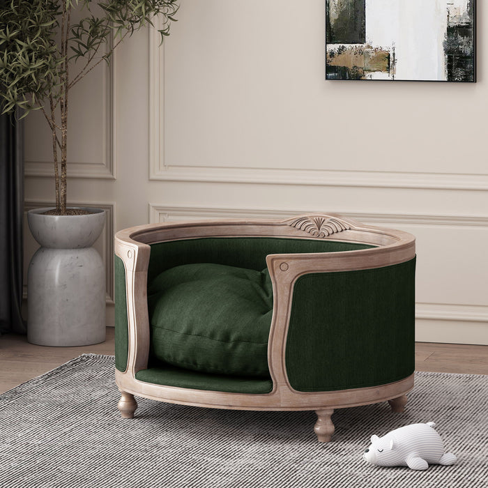 Upholstered Pet Bed, Fabric Dog Bed