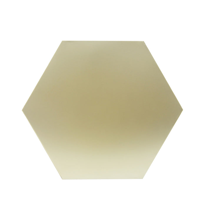 Modern Hexagon Side Table With Knockout Pit Texture - Gold