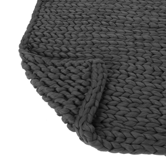 Cozy Knitted Acrylic Throw Blanket With Double Sided Design