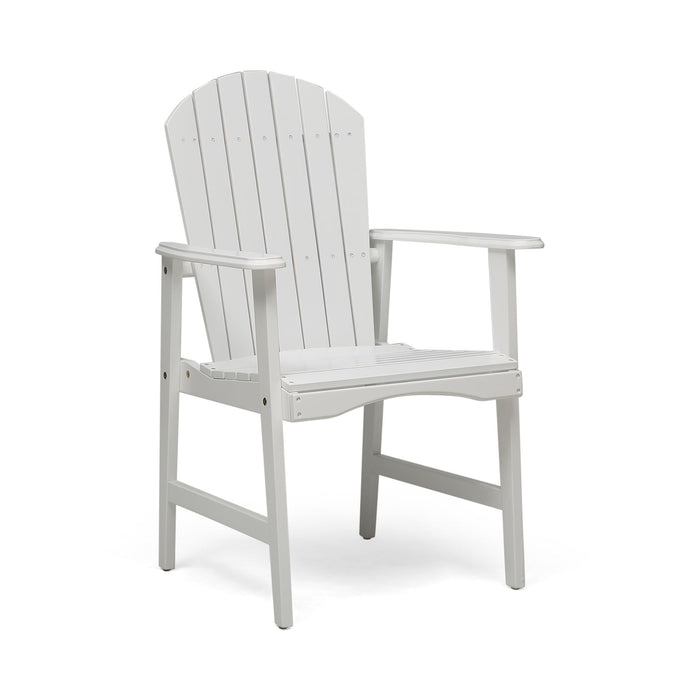 Outdoor Weather Resistant Acacia Wood Adirondack Dining Chairs (Set of 2)