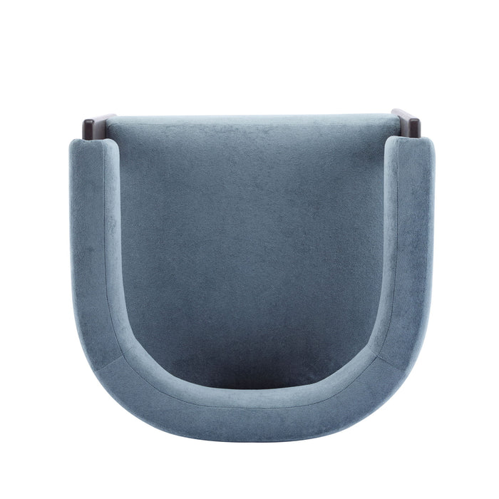 Modern Upholstered Accent Arm Chair With Barrel Back Design