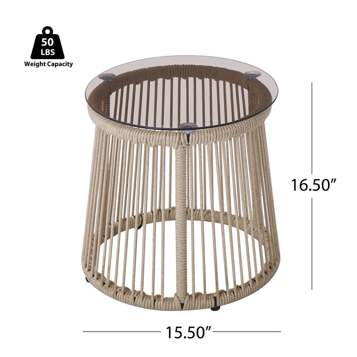 Moonstone - Side Table - Light Brown