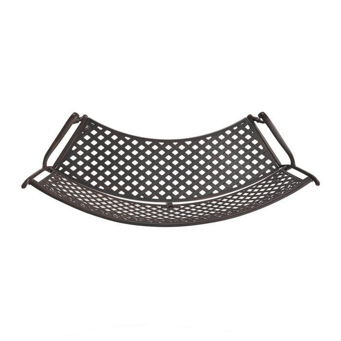 Sector - Bench With Curved Design And Diamond Cross Seat - Copper