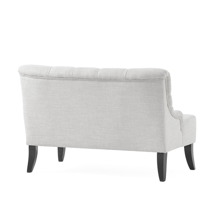 Nicole - French Style Upholstered Loveseat With Tufted Backrest