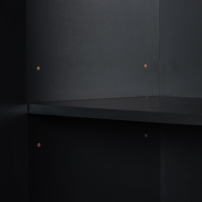 Modern Bathroom Storage Cabinet With Two Laundry Baskets, One Drawer, Adjustable Shelf