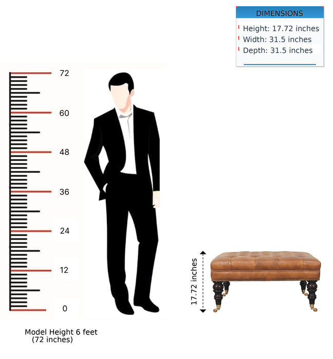 Buffalo - Ottoman With Castor Legs