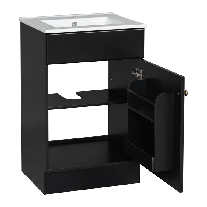 Bathroom Vanity With Sink, Cabinet With Adjustable Shelf