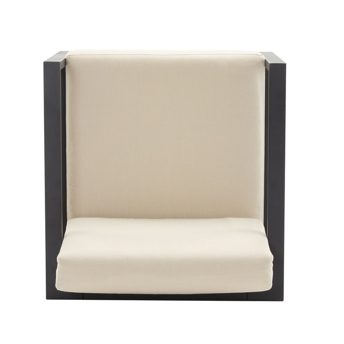 Modern Outdoor Lounge Chair With Aluminum Frame And Weather Resistant Cushions