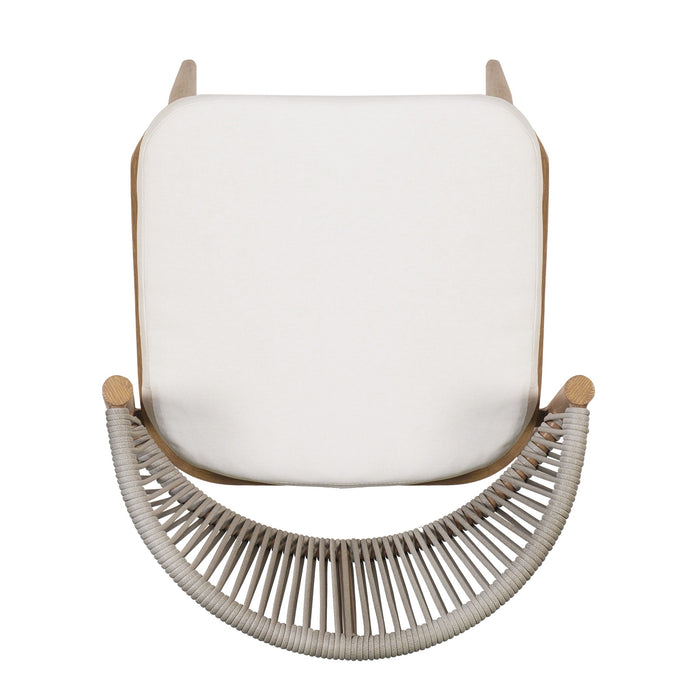 Outdoor Bar Height Metal Frame Counter Stools With Scallop Shaped Backrest & Water Resistant Cushions