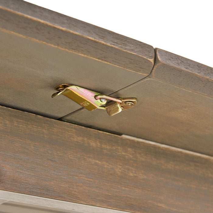 Modern Outdoor Dining Set With Expandable Acacia Wood Table